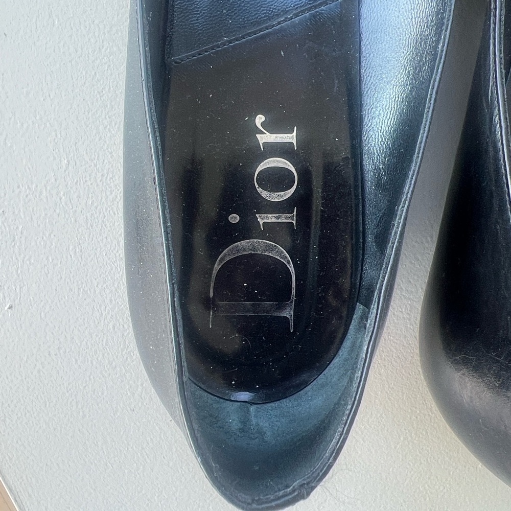 Dior Black Pointed Flats with Buckle - Picture 4 of 6